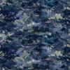blue botanical velvet-chenille fabric from Linwood Fabrics