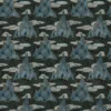 black-grey botanical velvet-chenille fabric from Linwood Fabrics