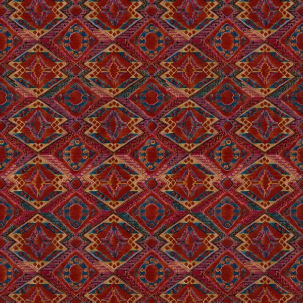 One Thousand and One Fabric - Hot Ticket by red misc velvet-chenille fabric from Linwood Fabrics