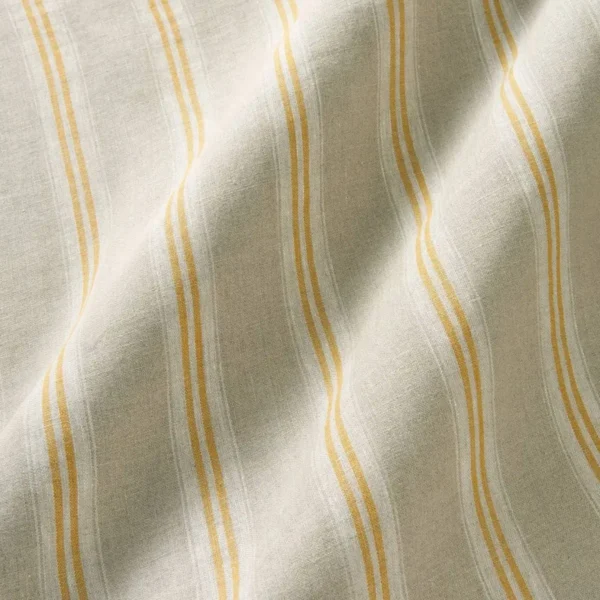 Danube Stripe Fabric - Mellow by neutral striped linen fabric from Linwood Fabrics