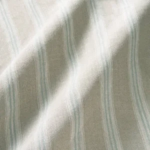 blue striped linen fabric from Linwood Fabrics