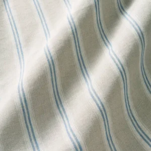blue striped linen fabric from Linwood Fabrics