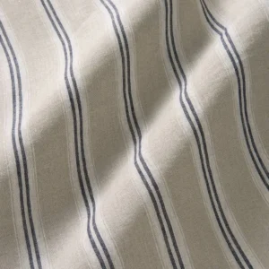 blue striped linen fabric from Linwood Fabrics