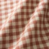orange checked linen fabric from Linwood Fabrics