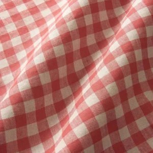 red checked linen fabric from Linwood Fabrics