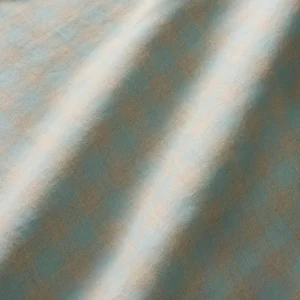 blue checked linen fabric from Linwood Fabrics