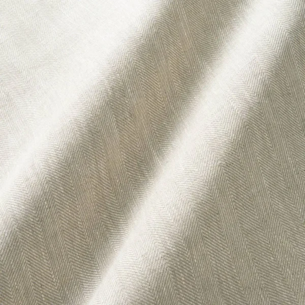 Danube Herringbone Fabric - Oatmeal by white plain linen fabric from Linwood Fabrics