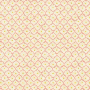 pink spotted linen fabric from Linwood Fabrics
