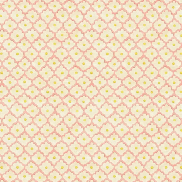 pink spotted linen fabric from Linwood Fabrics