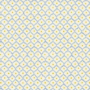 blue spotted linen fabric from Linwood Fabrics