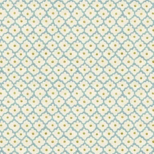 blue spotted linen fabric from Linwood Fabrics