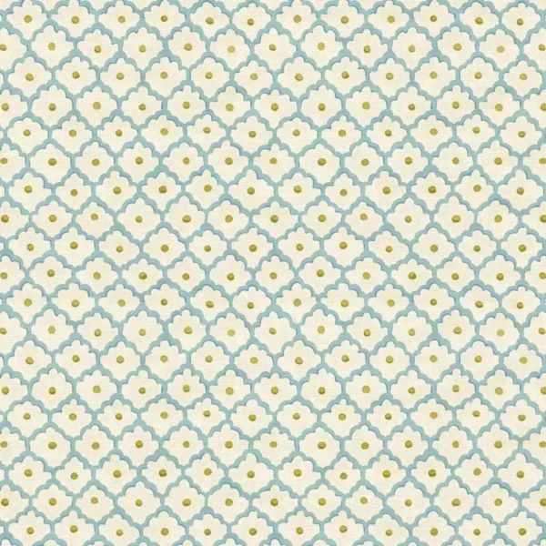 blue spotted linen fabric from Linwood Fabrics