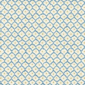 blue spotted linen fabric from Linwood Fabrics