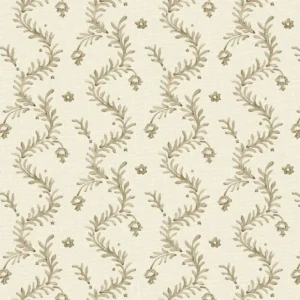 neutral botanical linen fabric from Linwood Fabrics