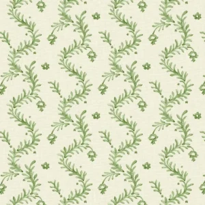 green botanical linen fabric from Linwood Fabrics