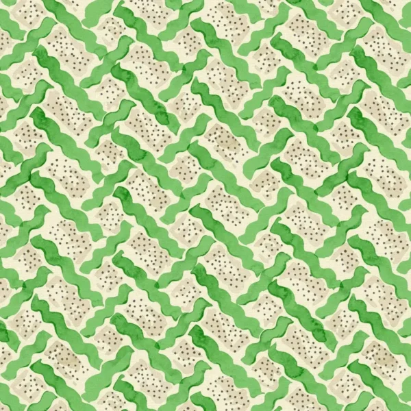 Maypole Fabric - Village Green by green misc linen fabric from Linwood Fabrics