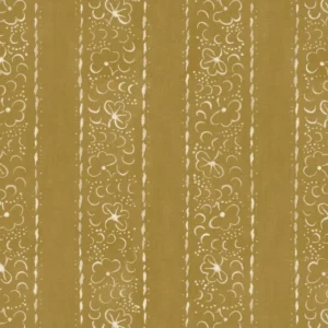 yellow botanical linen fabric from Linwood Fabrics