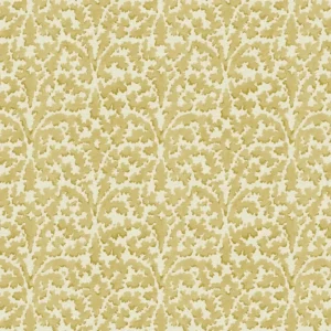 yellow botanical linen fabric from Linwood Fabrics