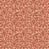 red botanical linen fabric from Linwood Fabrics