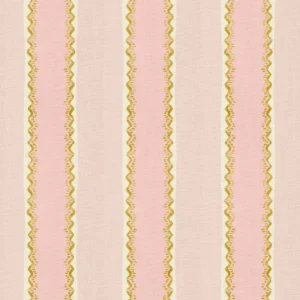 pink striped linen fabric from Linwood Fabrics