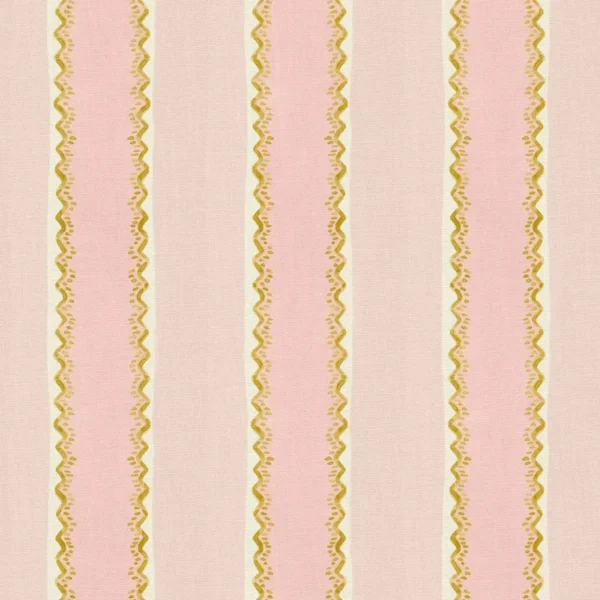 Croquet Fabric - Rose by pink striped linen fabric from Linwood Fabrics