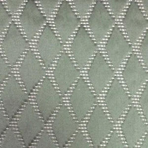 green geometric jacquard fabric from Ashley Wilde