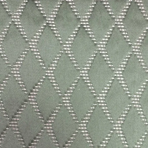 Argyle Fabric - Sage by green geometric jacquard fabric from Ashley Wilde