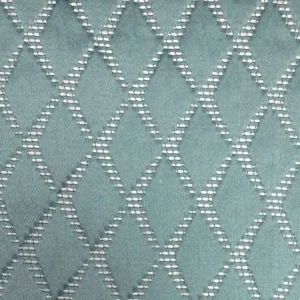 blue geometric jacquard fabric from Ashley Wilde