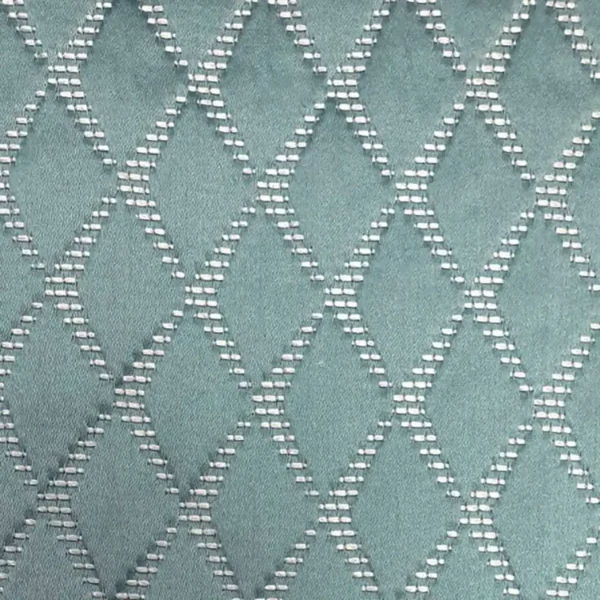 blue geometric jacquard fabric from Ashley Wilde