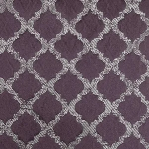 purple geometric jacquard fabric from Ashley Wilde