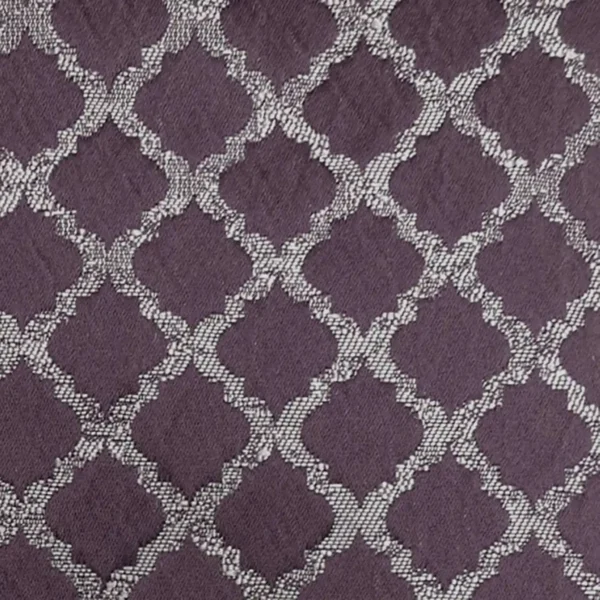 Atwood Fabric - Amethyst by purple geometric jacquard fabric from Ashley Wilde