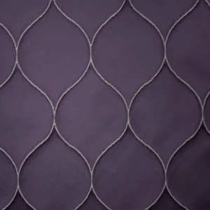 purple geometric jacquard fabric from Ashley Wilde