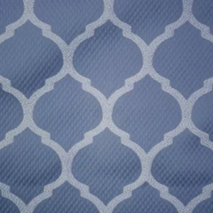 blue geometric jacquard fabric from Ashley Wilde