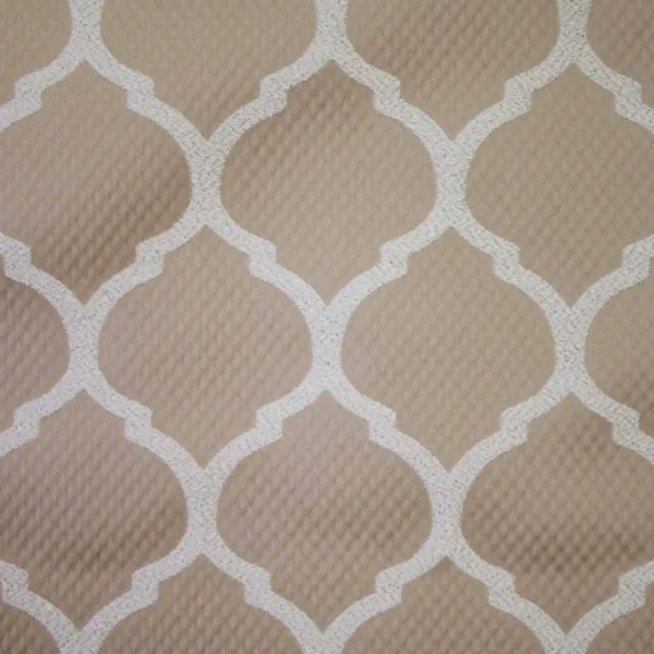 Camley Fabric - Nougat by brown geometric jacquard fabric from Ashley Wilde