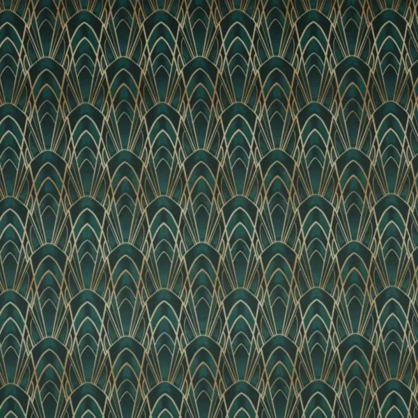Delaunay Fabric - Emerald by green misc printed fabric from Ashley Wilde