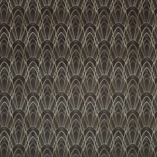 Delaunay Fabric - Graphite by black-grey misc printed fabric from Ashley Wilde