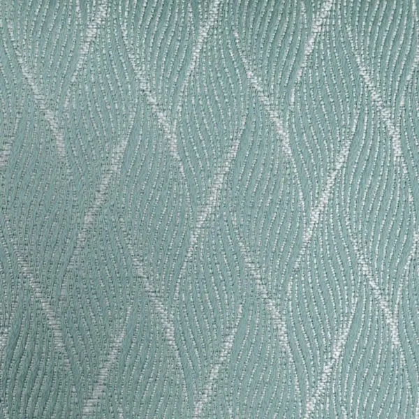 Eldon Fabric - Aquamarine by blue geometric jacquard fabric from Ashley Wilde