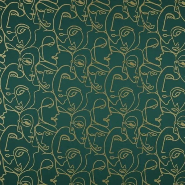Henri Fabric - Emerald by green misc jacquard fabric from Ashley Wilde