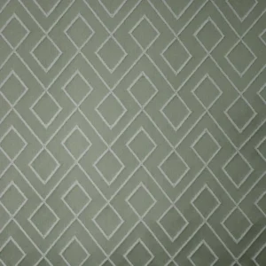 green geometric jacquard fabric from Ashley Wilde