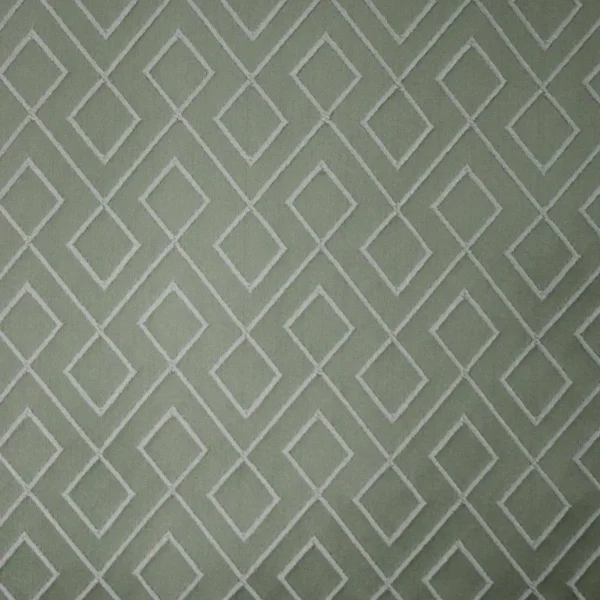 green geometric jacquard fabric from Ashley Wilde