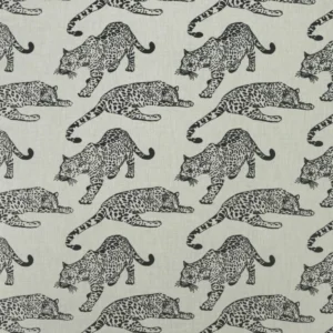 black-grey animal velvet-chenille fabric from Ashley Wilde