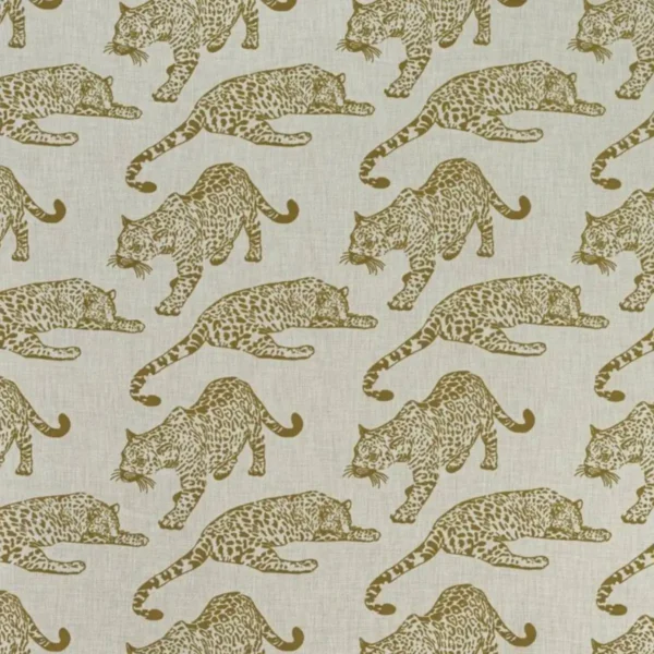 Botswana Fabric - Sand by yellow animal velvet-chenille fabric from Ashley Wilde