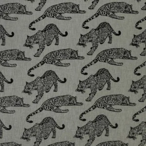 black-grey animal velvet-chenille fabric from Ashley Wilde