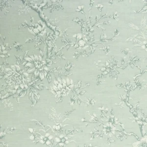 blue botanical jacquard fabric from Clarke & Clarke