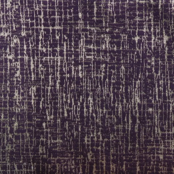 Patina Fabric - Damson by purple plain velvet-chenille fabric from Clarke & Clarke