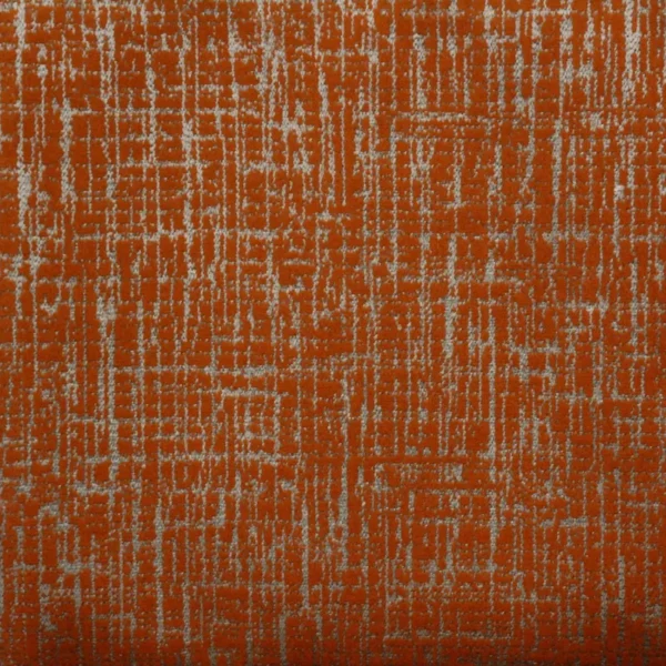 Patina Fabric - Spice by orange plain velvet-chenille fabric from Clarke & Clarke