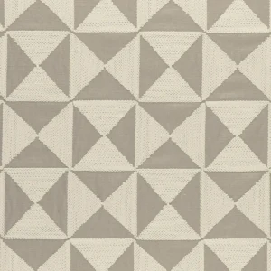 black-grey contemporary embroideried fabric from Clarke & Clarke