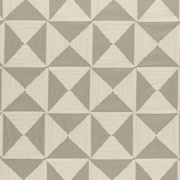Adisa Fabric - Taupe by black-grey contemporary embroideried fabric from Clarke & Clarke