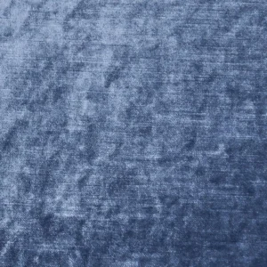 blue plain velvet-chenille fabric from Clarke & Clarke