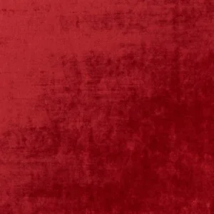 red plain velvet-chenille fabric from Clarke & Clarke